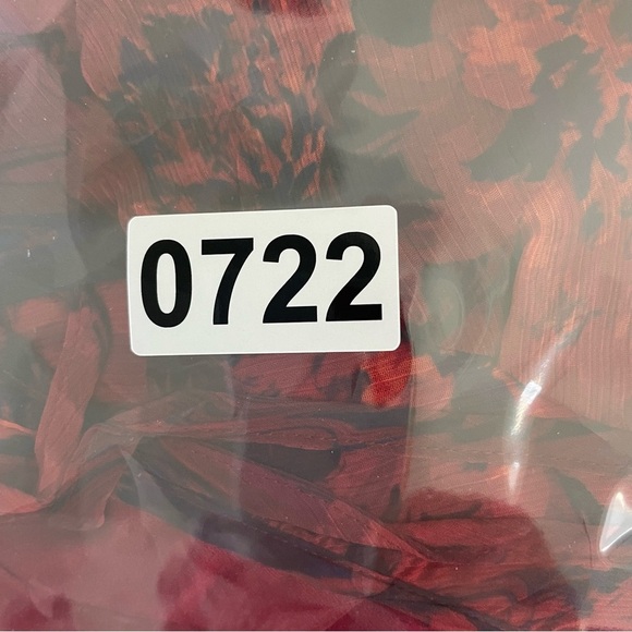 New! Cinq a Sept Livie Dark Red Print Tie Neck Ruffled Mini Dress 20722 - Picture 10 of 10